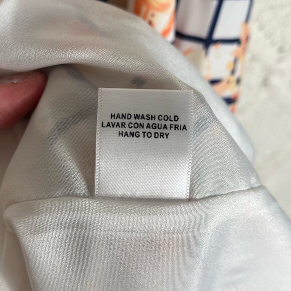 SKIES ARE BLUE | Floral Sleeveless Chiffon Dress White M - Picture 7 of 7